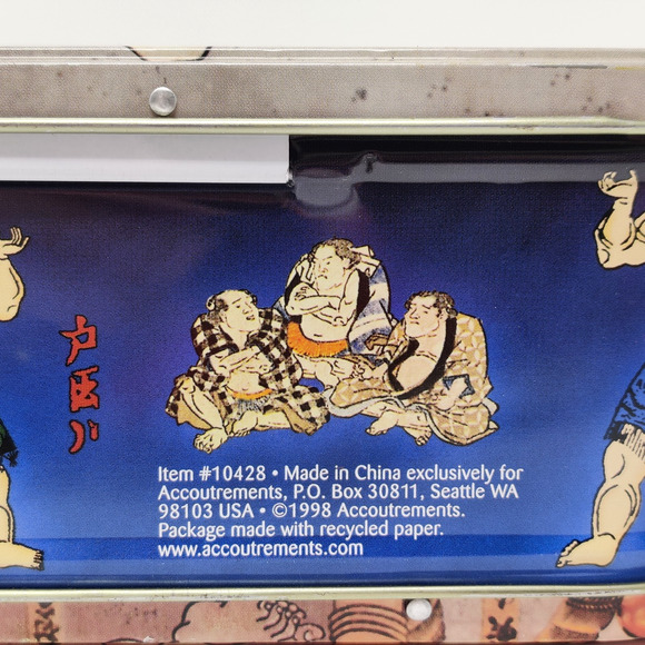 Sumo Basho Metal Lunch Box Vintage 1998 Fun Retro Collectible Wrestling Japan - Picture 4 of 16